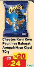CHEETOS KIVIR KIVIR PEYNİR VE BAHARAT AROMALI MISIR CİPSİ 70 G